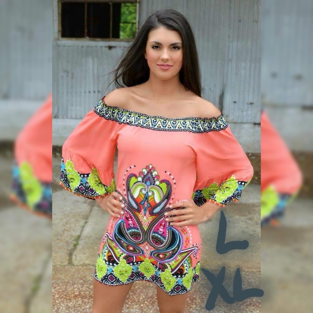 Peach Pink Cover up Dress Available in Large & XL